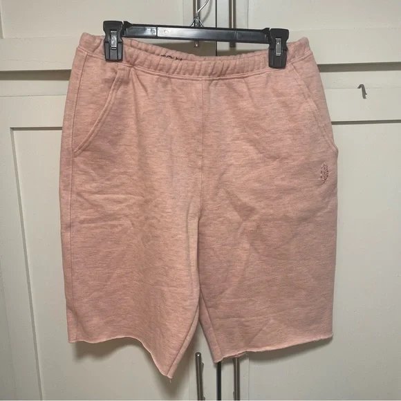 Free People Fp movement For The Win Long Shorts in Pastel Peach Sz M NWT $58 - Picture 2 of 7